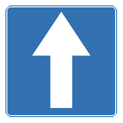 Znak drogowy D-3: droga jednokierunkowa